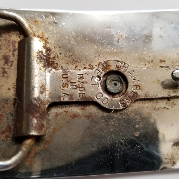 Relisted -Vintage belt buckle with revolver and ranch brand symbols Chambers - Picture 11 of 15